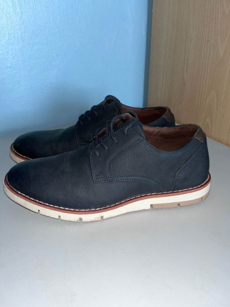 Mens NEXT Casual Derby Shoe - Navy - (Size 8)