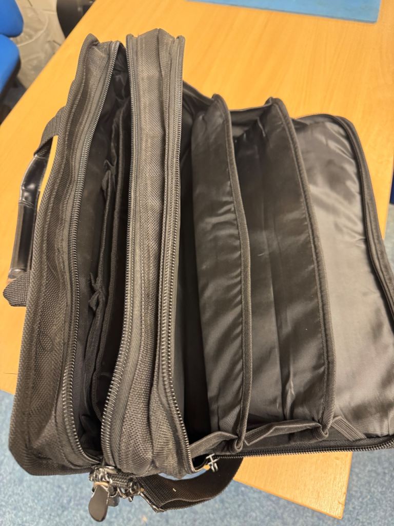 Versatile Black Fabric Business Case - Good Condition