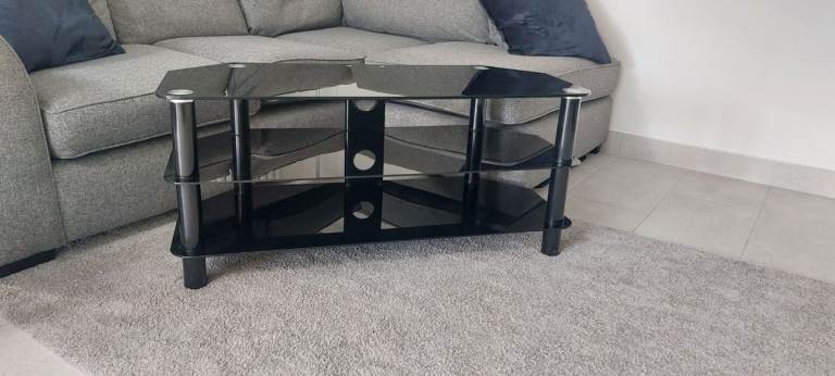 Glass TV stand