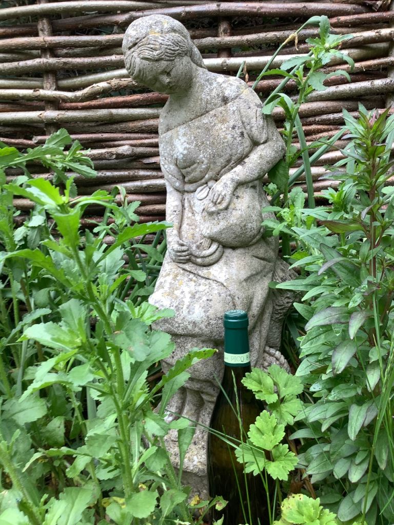 Vintage stone garden statue