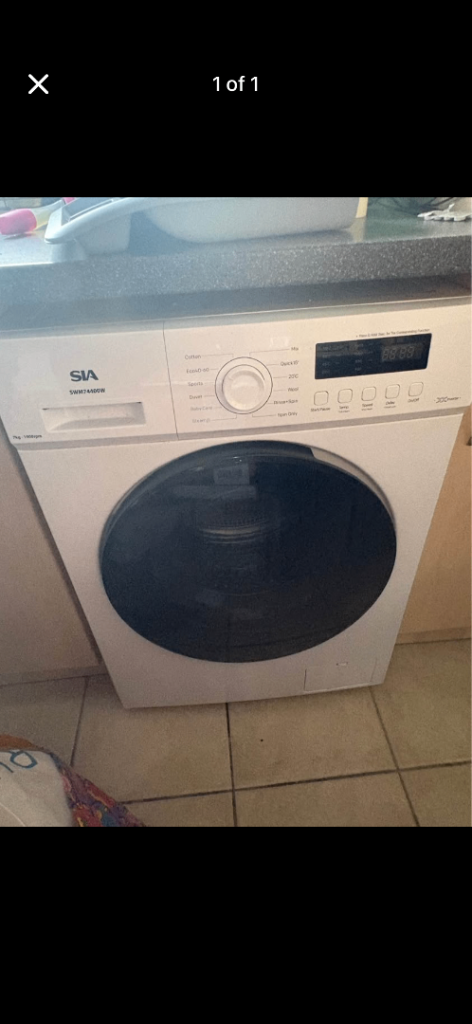 SIA Washing Machine – White, Good Condition