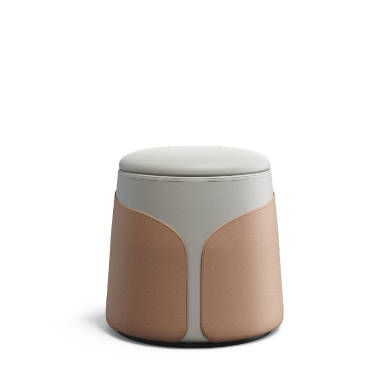 The Terra Stool A Sculptural Study in Layered Earth Tones