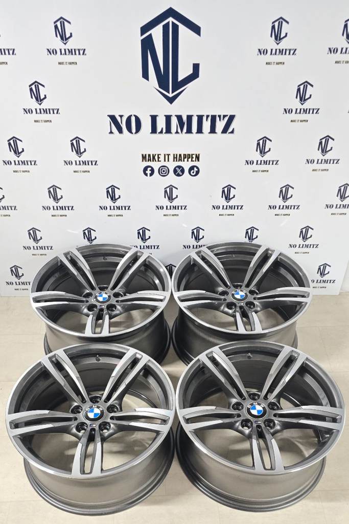 GENUINE BMW 19" 437m M2 M3 M4 ALLOY WHEELS 5x120 GREY DIAMOND CUT RECONDITIONED LIKE NEW