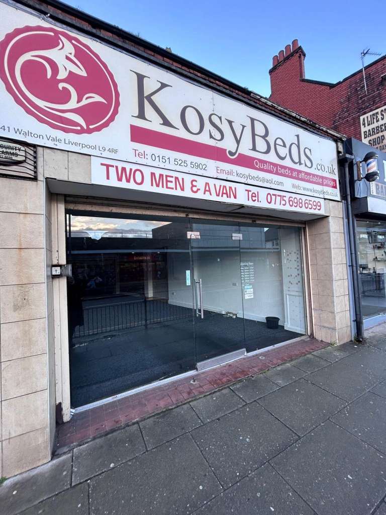Spacious ground floor shop available on Walton Vale L9.