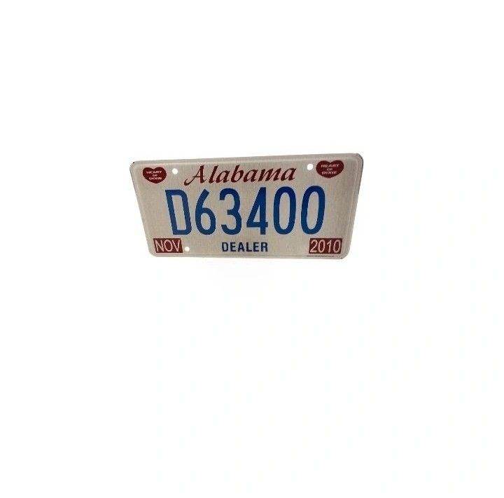 2010 Alabama US License Plate Sign Registration D63400