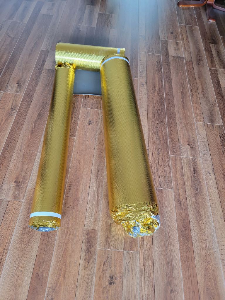 New Gold Foil Insulation Rolls – Unused Building Material