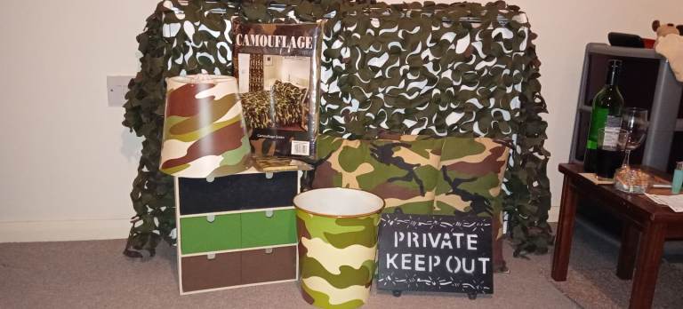 Army Camouflage bedroom set and accessories