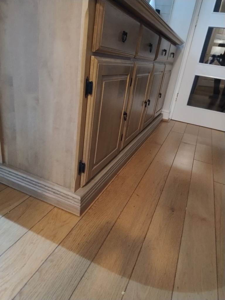 Solid oak side board 