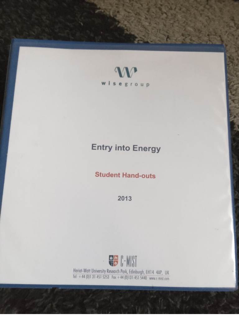 Educational Sheets: Entry into Green Energy Student Hand-outs 2013