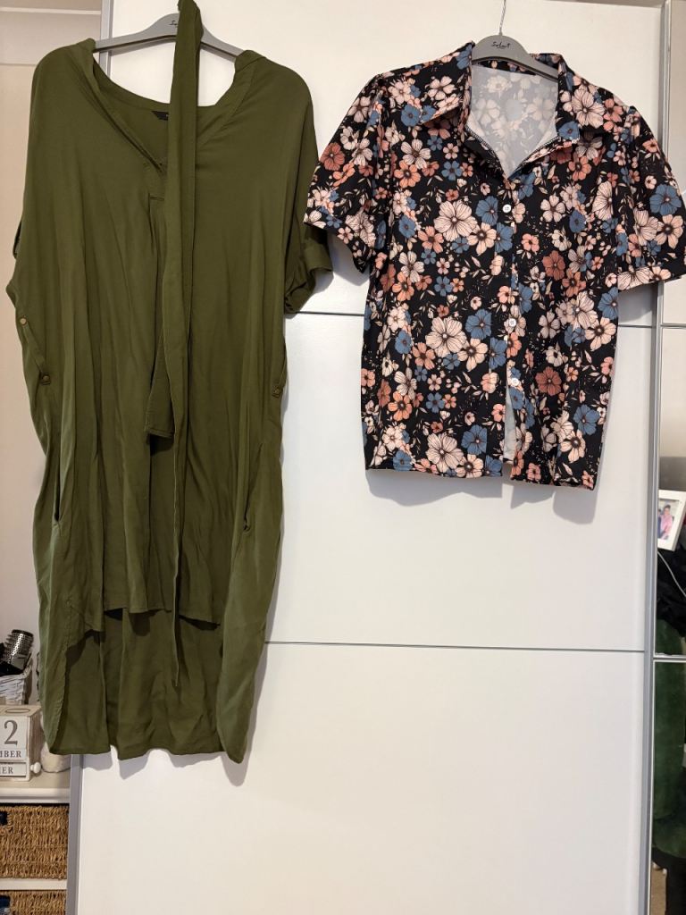 Size 14 dress & blouse £3 each