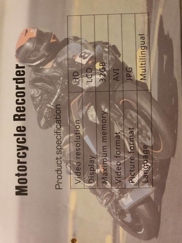 Motorcycle CCTV kit full HD 2 cameras, DVR. NEW