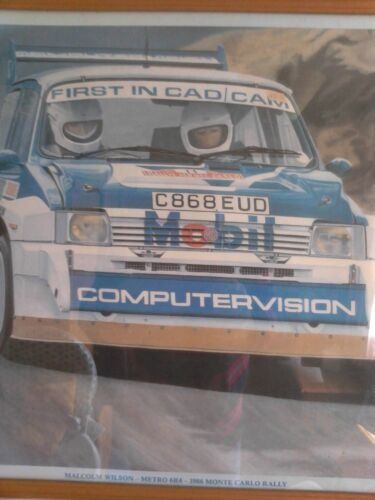 Malcolm Wilson MG Metro 6R4 (C868EUD) Monte Carlo Rally1986 glass framed print 