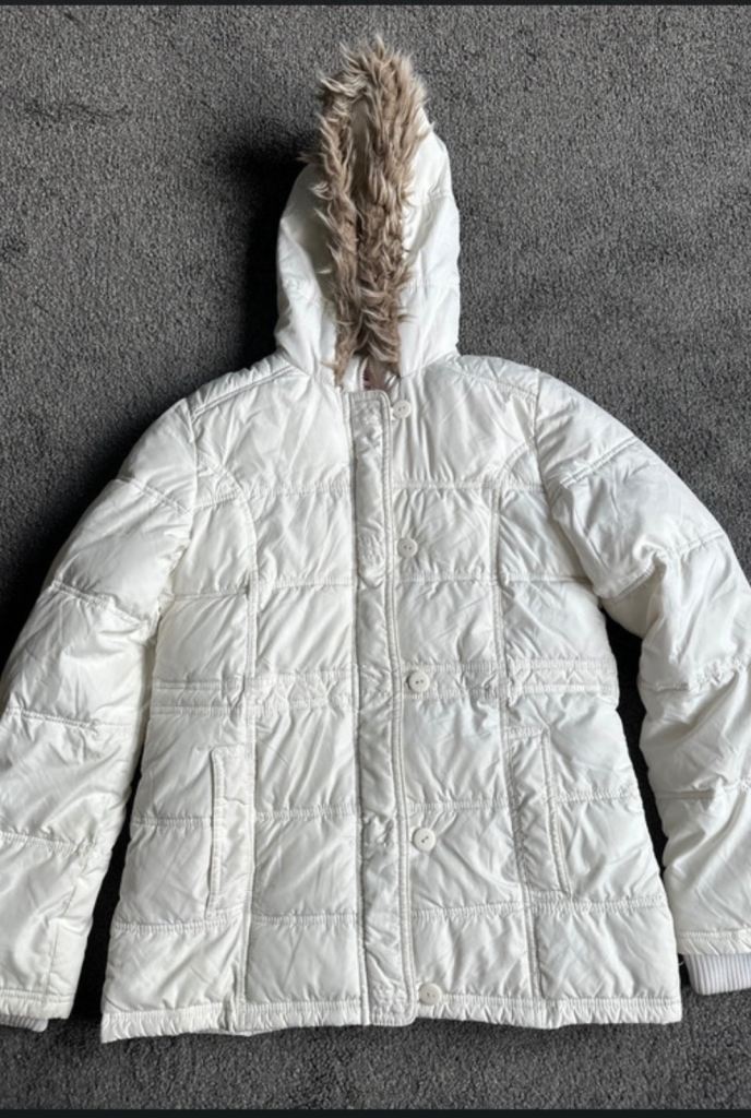 Girls Pink Puffa Jacket Age 12-13 Yrs