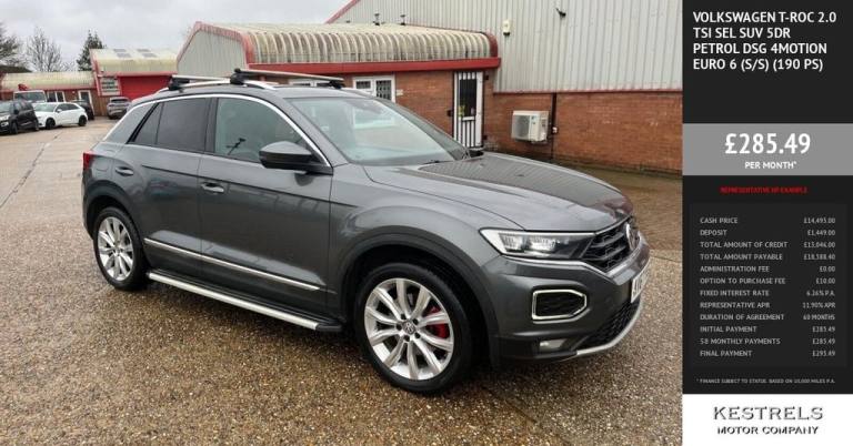 2018 Volkswagen T-Roc 2.0 TSI SEL SUV 5dr Petrol DSG 4Motion Euro 6 (s/s) (190 ps) HATCHBACK Petr...