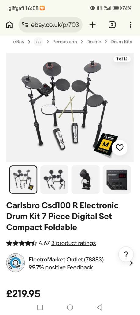 Electric drum kit