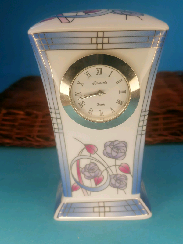 4,4-inch 'Mackintosh' ceramic clock produced by Leonardo featuring. 