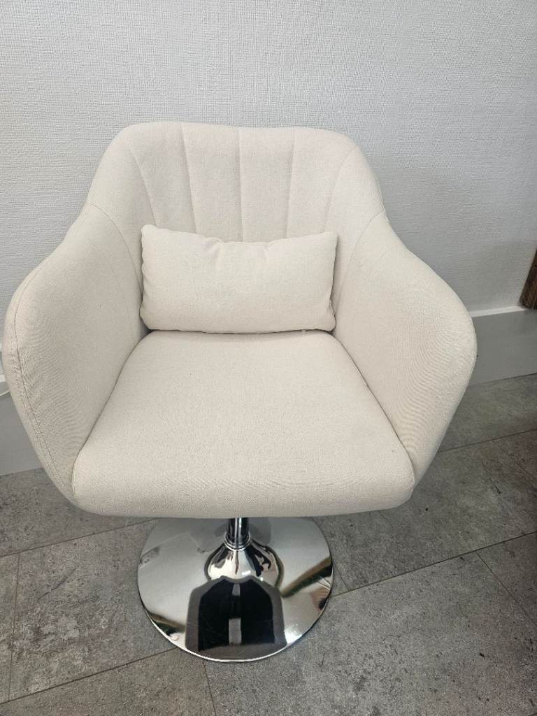 Cream Swivel Chair As New