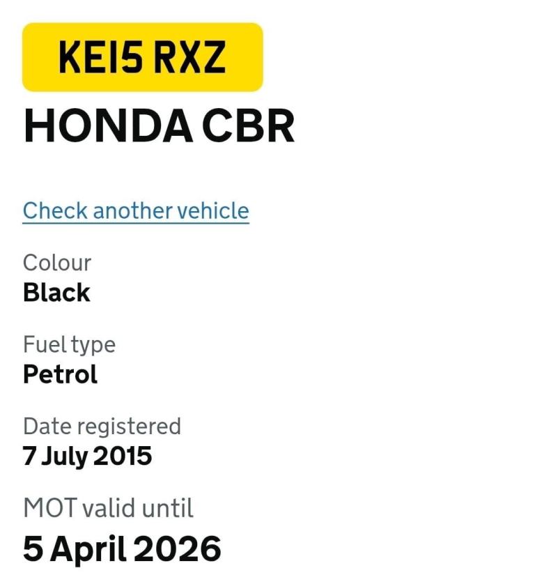 Honda CBR500 2015 Black ABS 