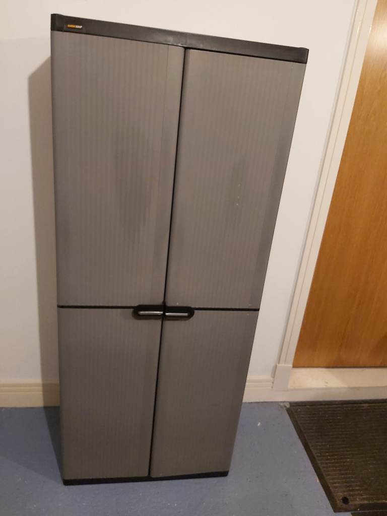 Plastic Storage cupboard for garden shed / garage / outdoors