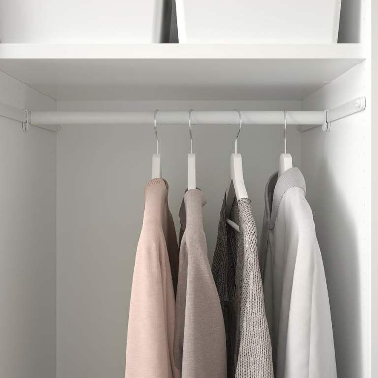 IKEA HJÄLPA Adjustable clothes rail & suspension rails, white, 60-100 cm