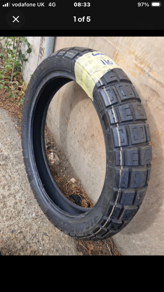 Front and rear adventure knobblys 17 inch pair 