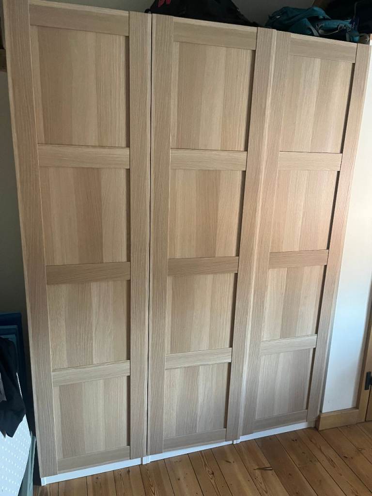 IKEA PAX Wardrobe with BERGSBO Doors – 150 × 58 × 201 cm – As New