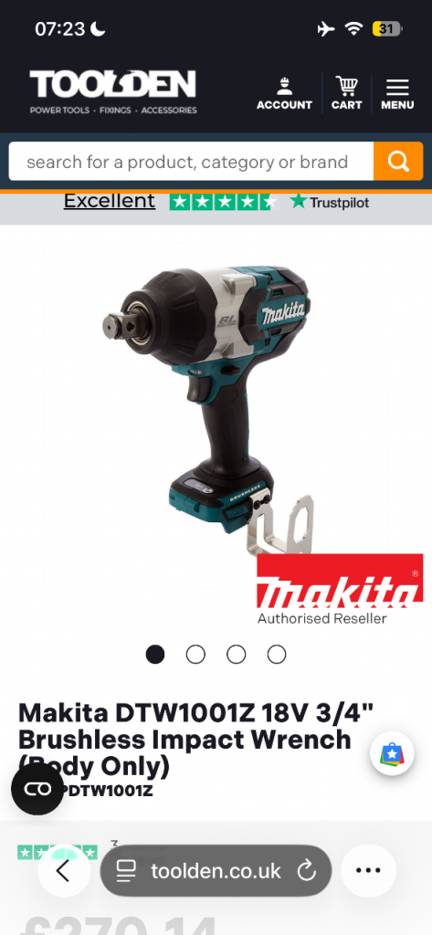 Makita 3/4 drive impact 