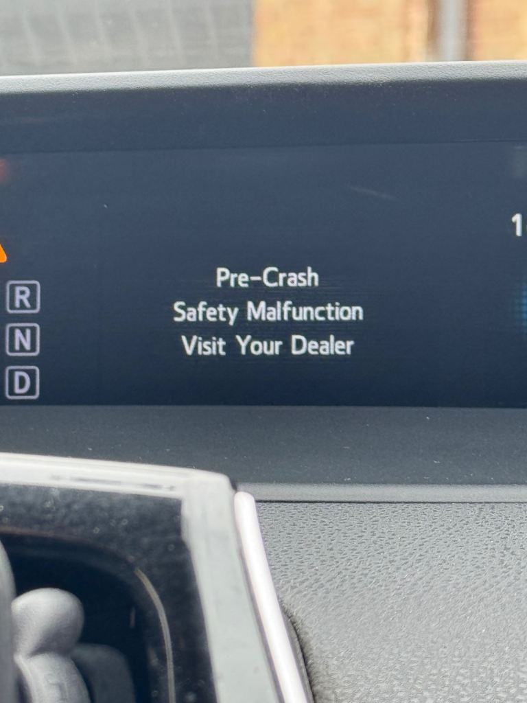 Pre crash malfuntion fix toyota