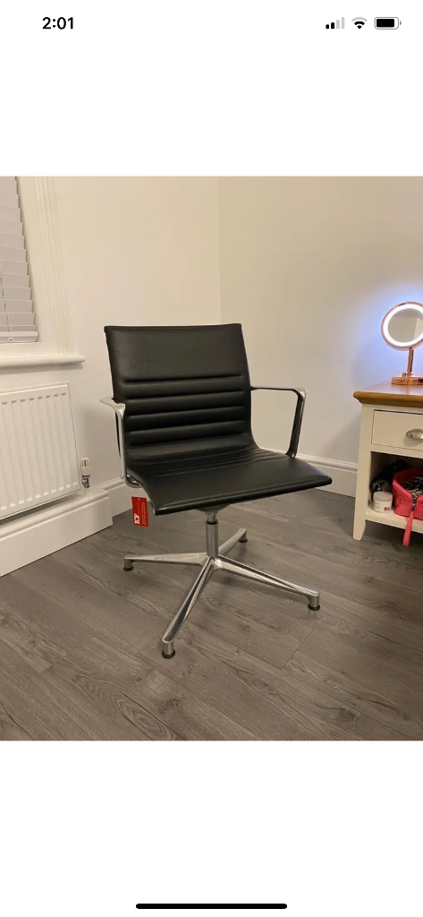 Icf Vitra Eames ae08 new leather chair aluminium frame