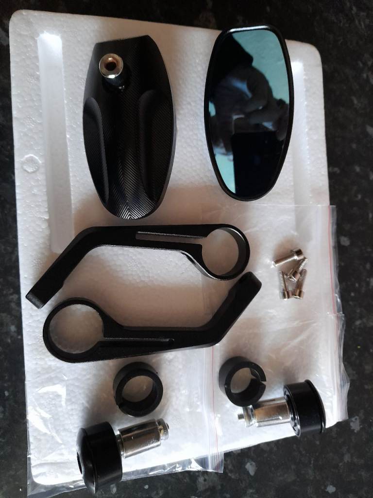 Bar end motorcycle mirrors