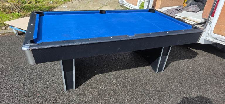 Pool table wood bed 