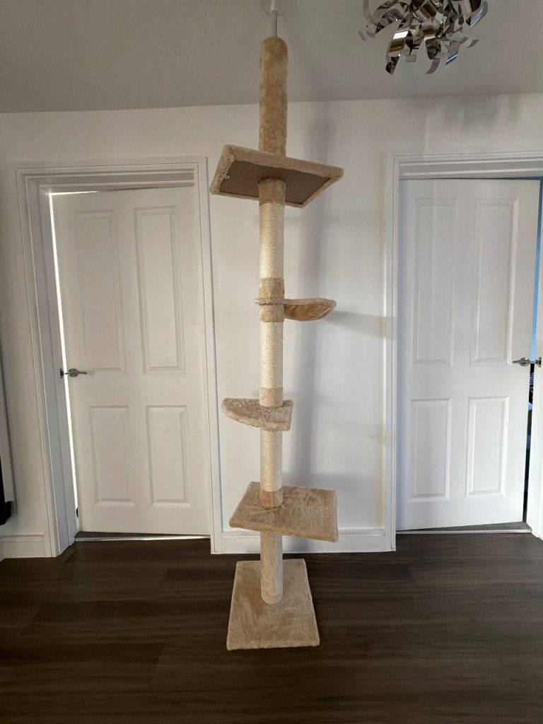 Cat Tree 230-260cm Height Adjustable Beige