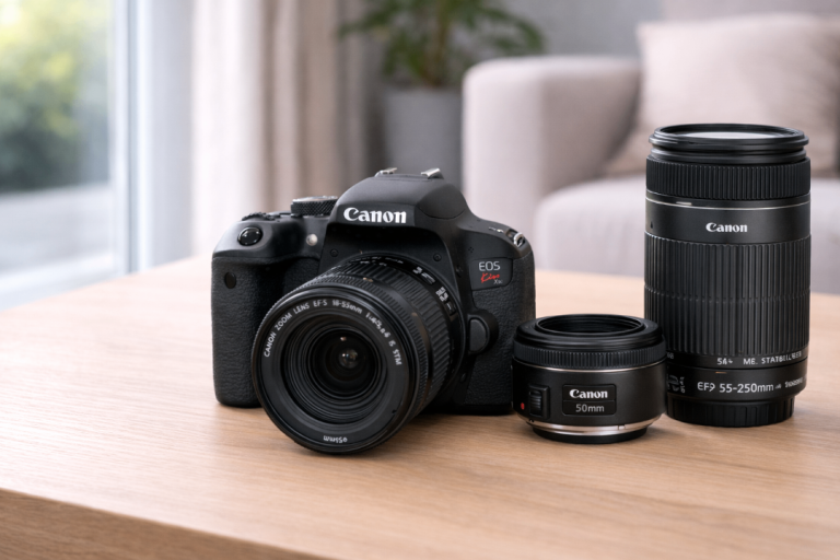 Canon EOS 800D with 3 lens