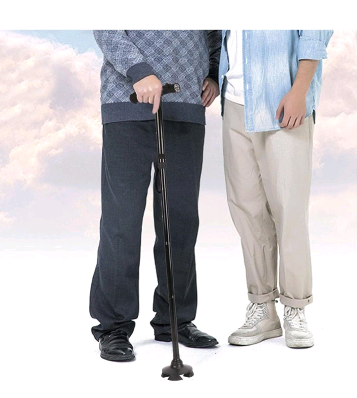 Folding Walking Cane with Adjustable LED Lights 