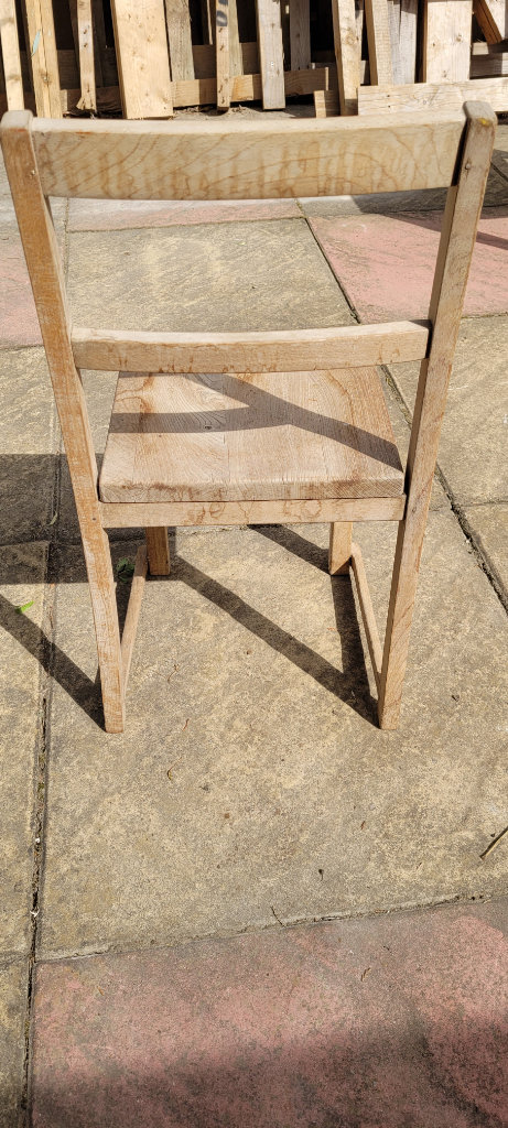 Wooden School Desk & Chair