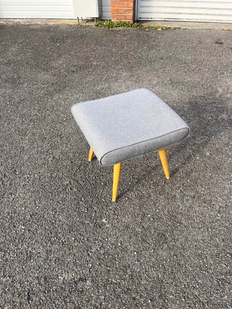 Simple Grey Small Footstool 