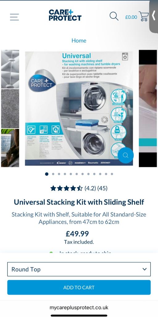 Universal Stacking Kit with Sliding Shelf  Stacking Kit with Shelf
