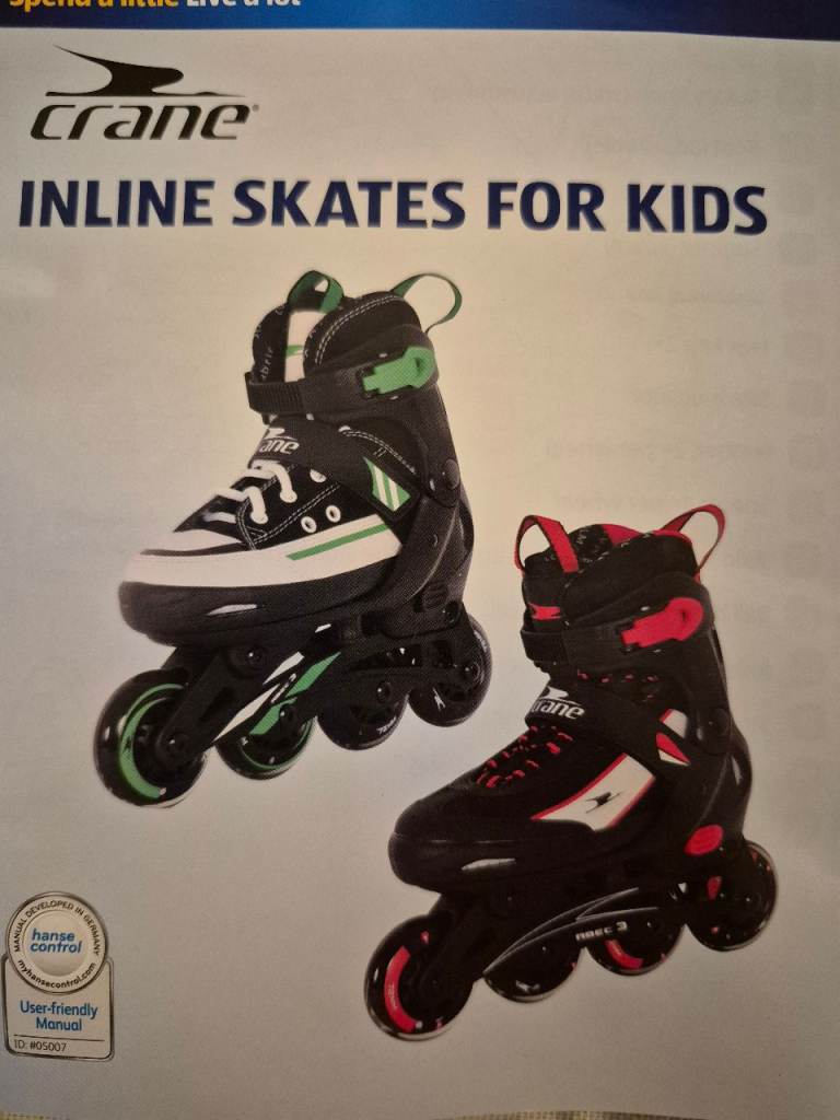 image for Kids Roller Skates Crane Inline. Multicolour. Adjustable size EUR 37-40