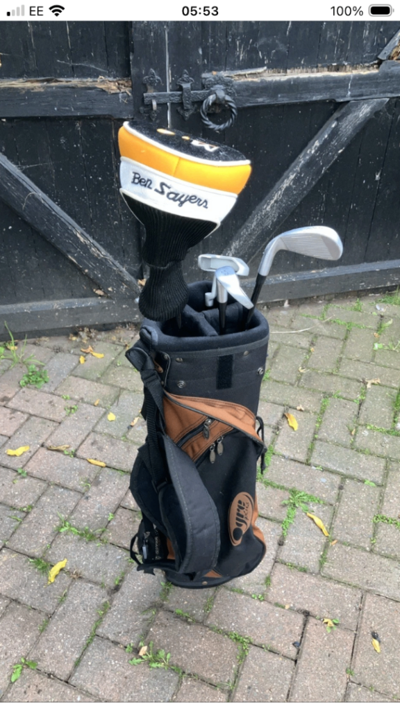 Junior Golf Set Ben Sayers M1i  With Pencil Bag & Rain Cover &  Balls 8-10 Years 