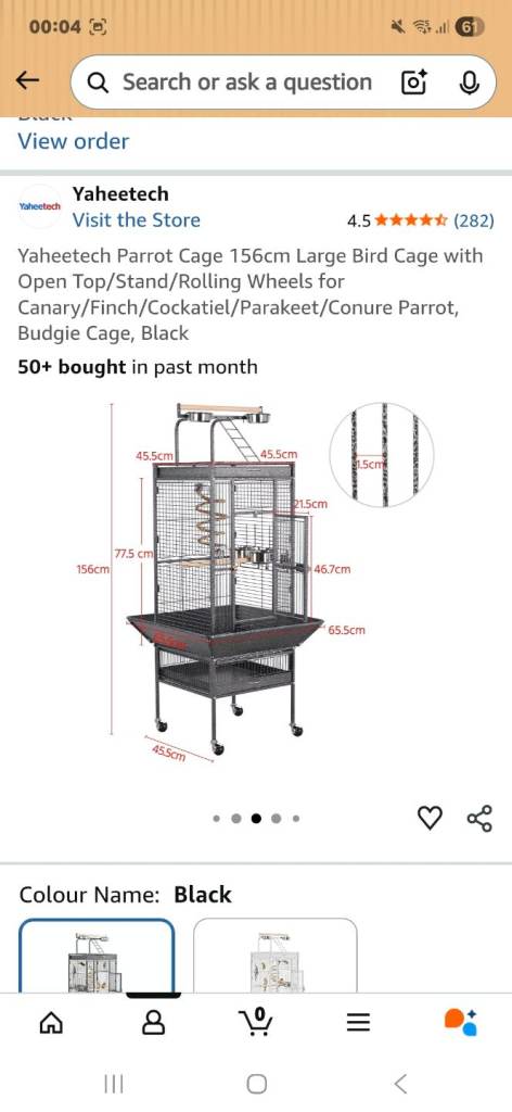 Budgie/parrot cage
