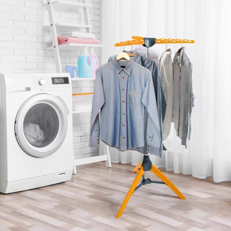 Sturdy foldable clothes airer hangaway clothes hanger stand