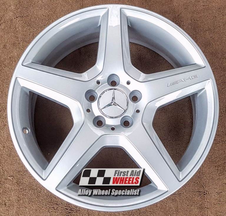 MERCEDES A B CLASS 1X 18'' GENUINE AMG III SILVER REFURBISHED ALLOY WHEEL S277S