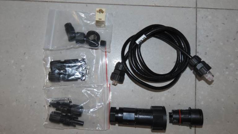 Solis S5 Hybrid Inverter Spare Parts MC4 Connectors Exceedconn AC Plug Network Cable Accessories IG3