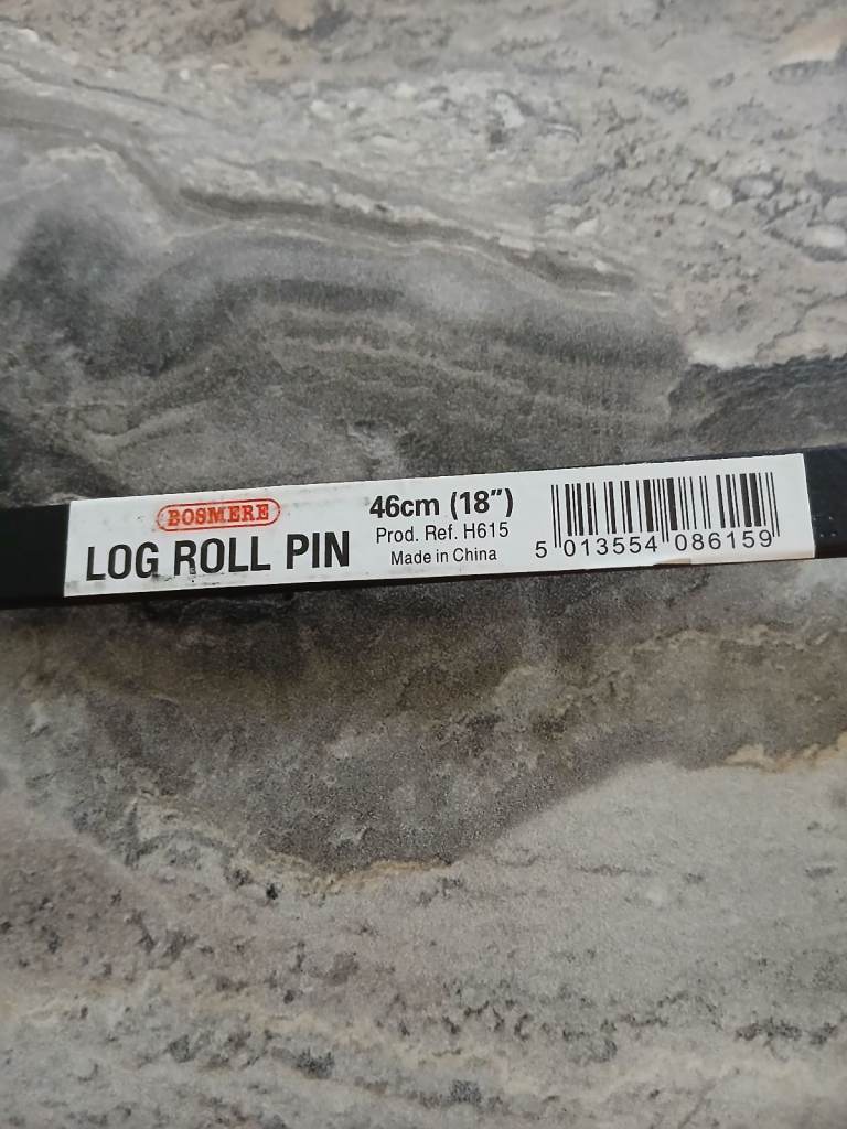 Log roll metal pins