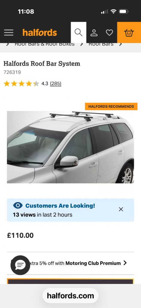 Peugeot 2008 roof rails 