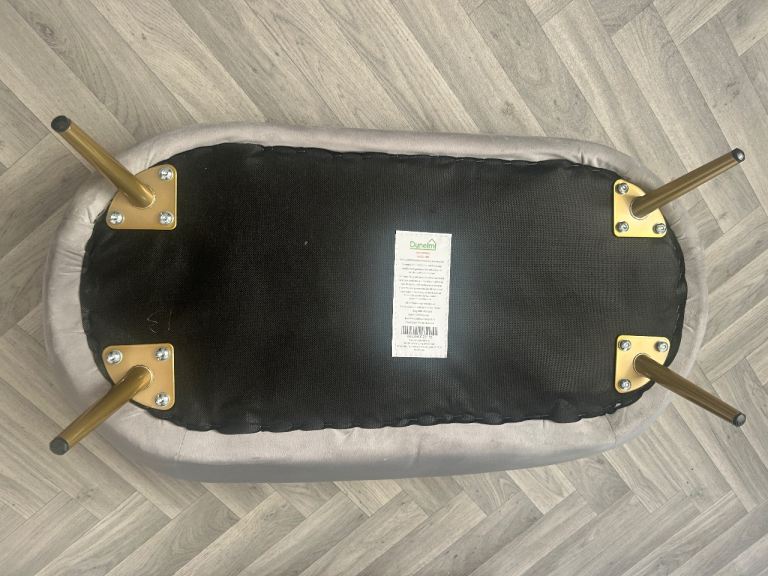 Vivian grey velvet pet bed/sofa (£50 rrp £99)