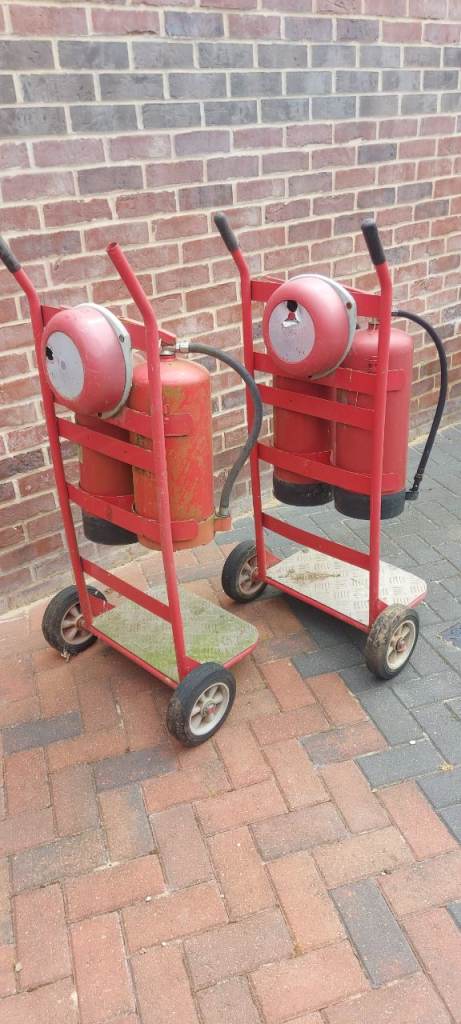 Two fire extinguisher units