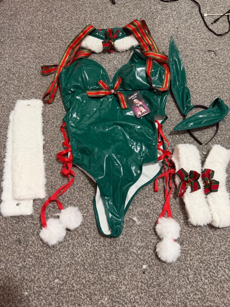 New with Tags Green Christmas Elf Costume with Accessories