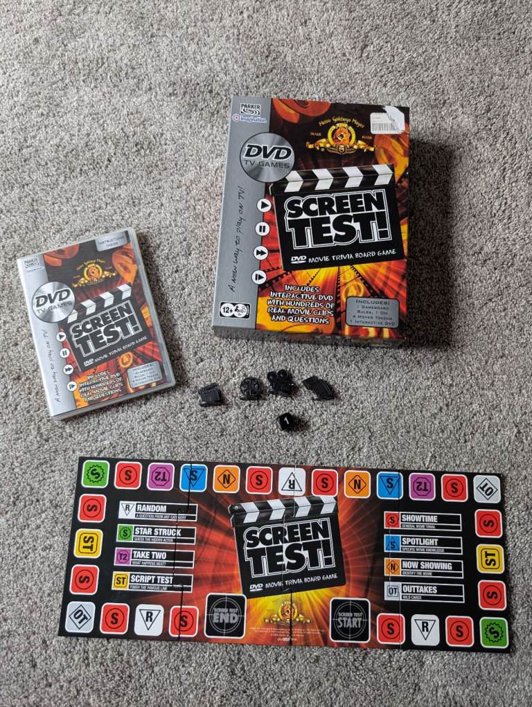 Screen Test DVD Movie Trivia Board Game