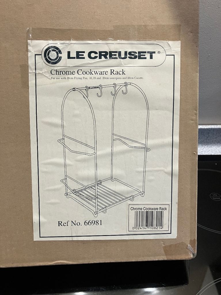 Le Creuset Chrome Cookware Pan Rack - NEW + UNUSED - Boxed Excellent Condition  